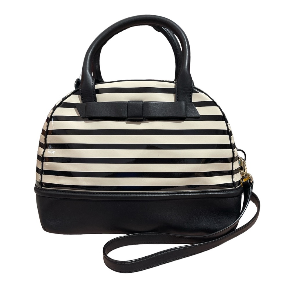 Kate Spade Chelsea Park Patent Stripe Satchel Bag